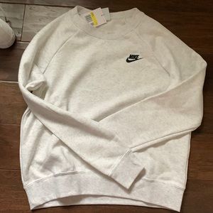 white/gray nike crewneck- new with tags